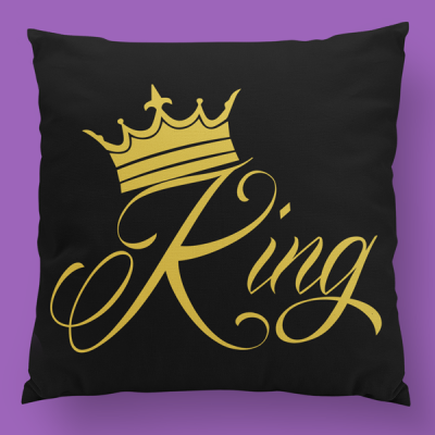 almofada personalizada king queen ele